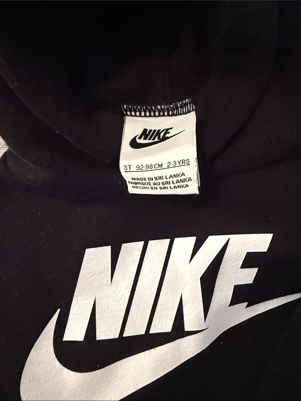Nike Black Hoodie and Joggers Set with White Logo - Picture 2 of 3
